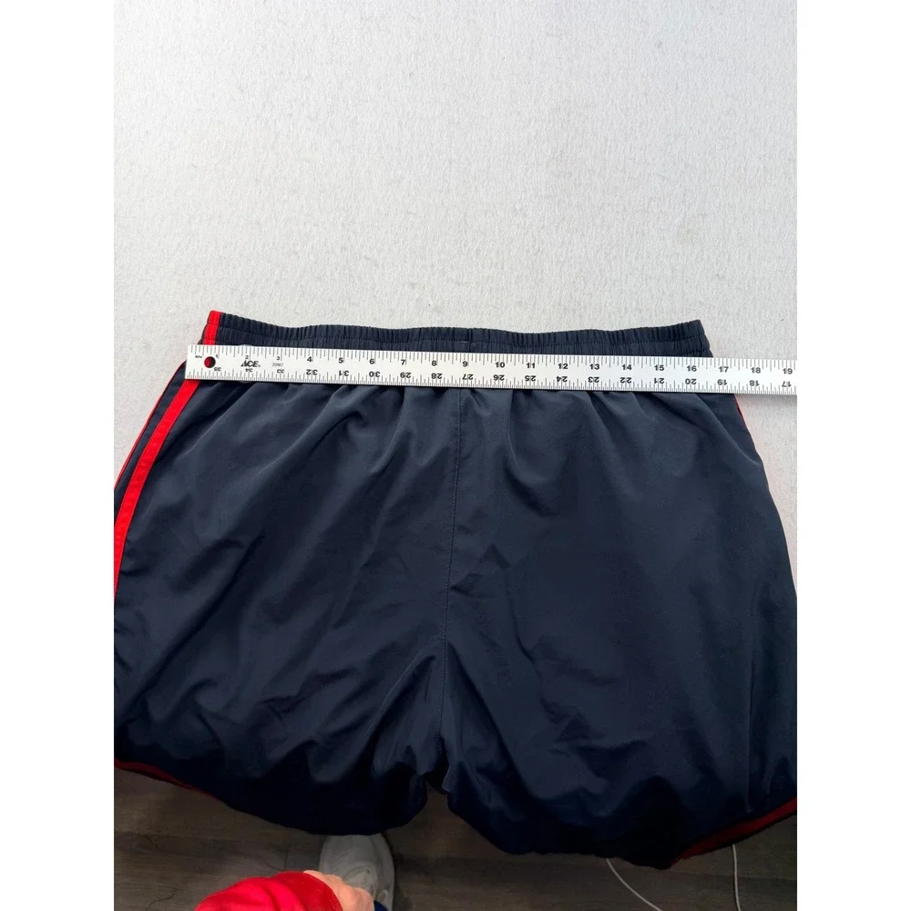Adidas Mens Track Pants Black Red Stripe Mesh Lined Ankle Zip Large